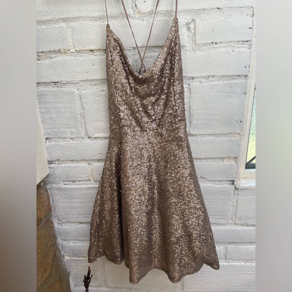 Tobi Size S gold sequence dress